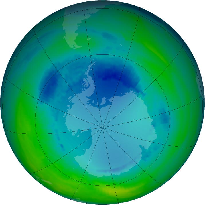 Ozone Map 1992-08-15